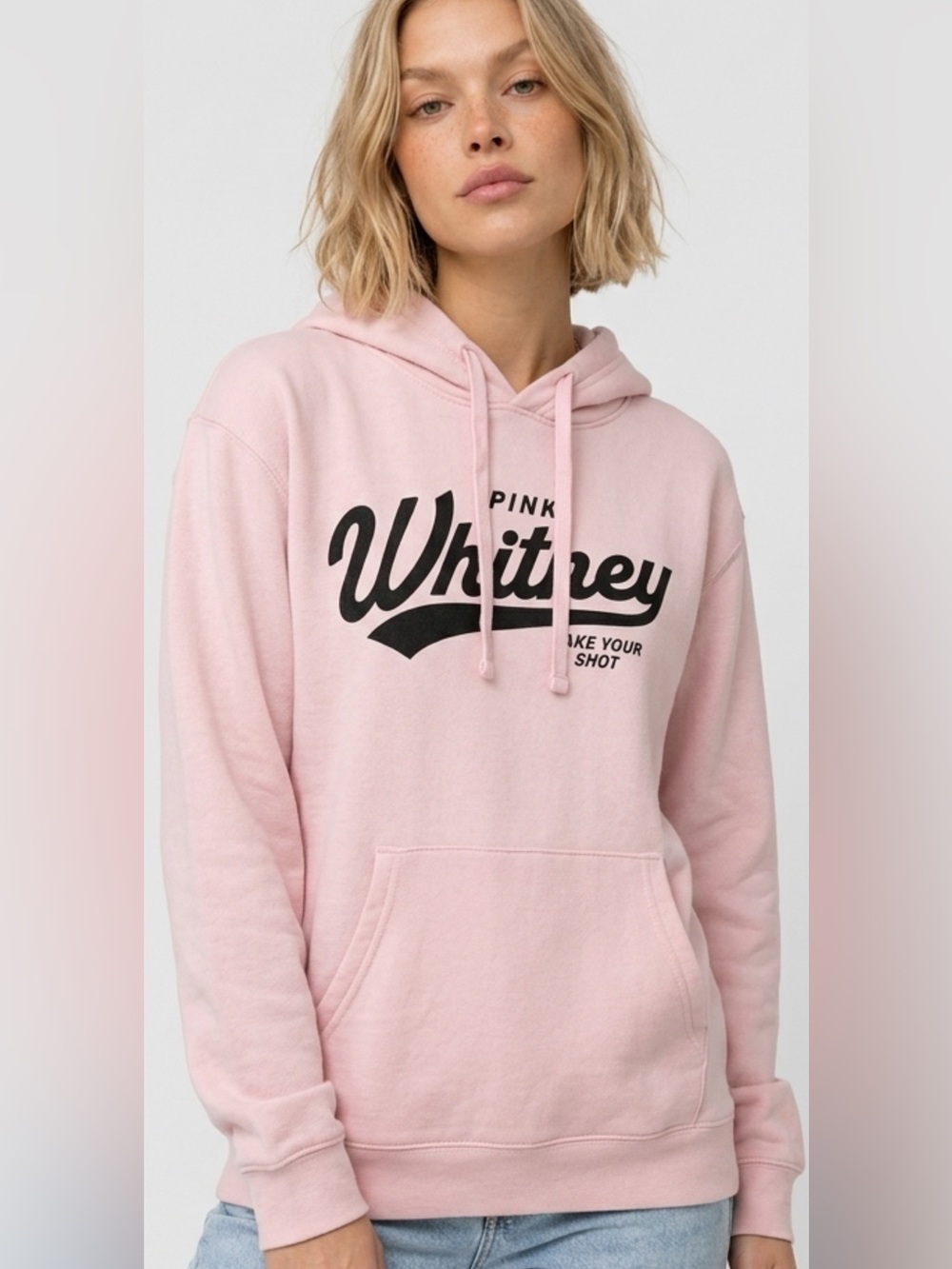 Mitchell & Ness Whitney Houston Pink Whitney Take Your Shot Hoodie Pink Hoodie